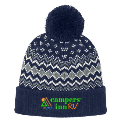 Embroidered Campers Inn - Alpine Pom Beanie Thumbnail